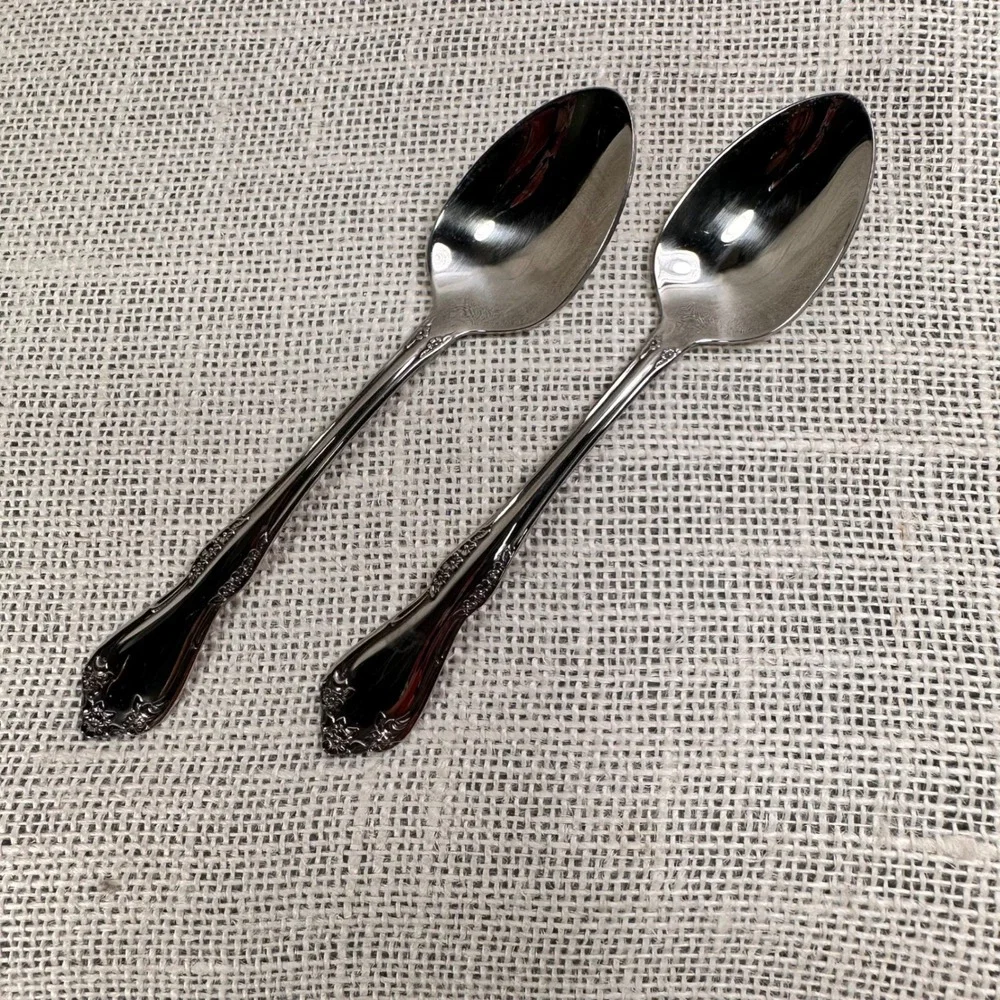 Oneida Mansfield Teaspoons Set of 2 Stainless Steel 6